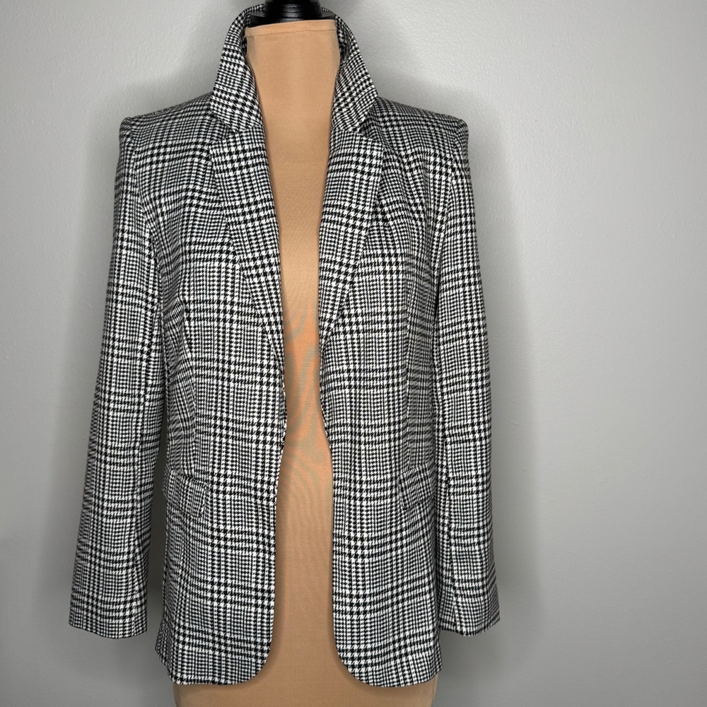 Primark Black and White Checkered Blazer